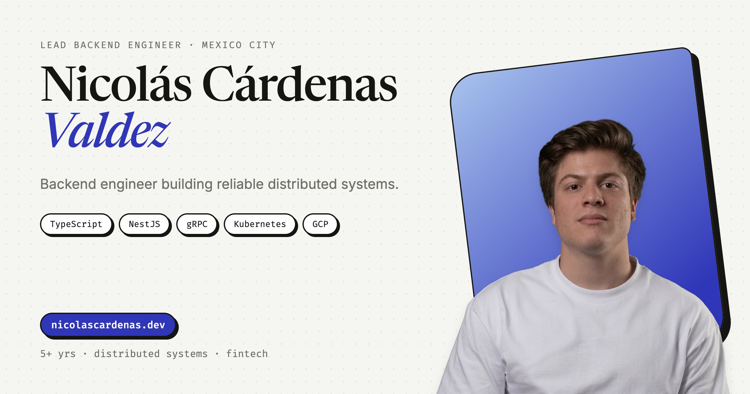 Nicolás Cárdenas Valdez — Lead Backend Engineer